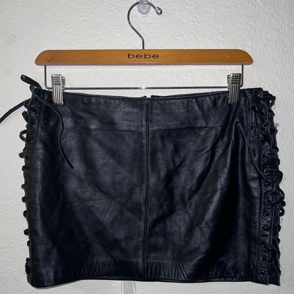 Vintage leather lace up mini